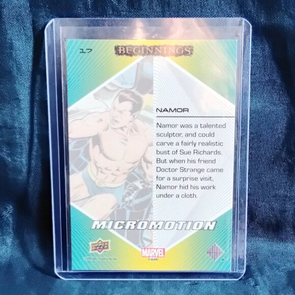 3/$25 Mint 2023 UD Namor Marvel Beginnings Vol. 2 Series 2 Micromotion Card 17!! - Picture 2 of 2